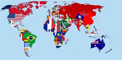 Flag Map Of The World 1936