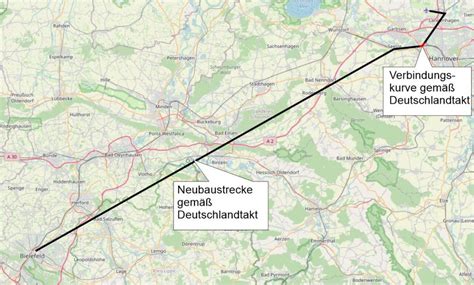 Kurve Herrenhausen für schnellste Verbindung Ruhrgebiet - Hamburg