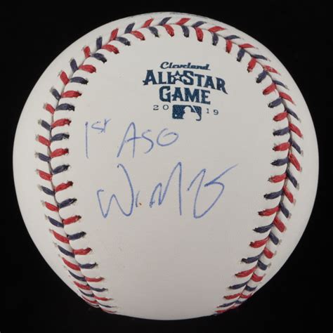 Whit Merrifield Signed 2019 All Star Game Baseball Inscribed 1st Asg