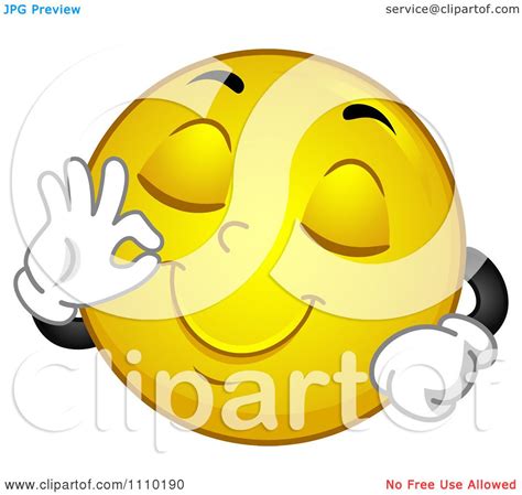 Clipart Yellow Smiley Gesturing Okay For Delicious Royalty Free