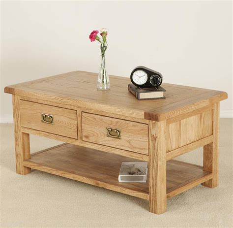 Coffee table in solid wood with a drawer, storage coffee table, art deco center table, living room table made of solid oak, center table amazon $ 990.00. 30 Best Ideas of Small Coffee Tables With Drawer