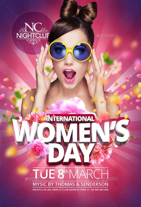 international women s day flyer template