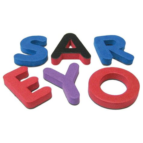 Magnetic Foam Small Uppercase Letters 55 Pieces