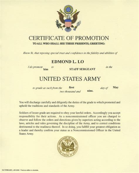 Celebrate Your Promotion With A Custom Officer Certificate