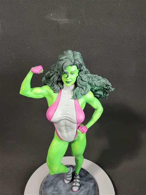 She Hulk 3d Print Statue Resin Print Fant Art Etsy