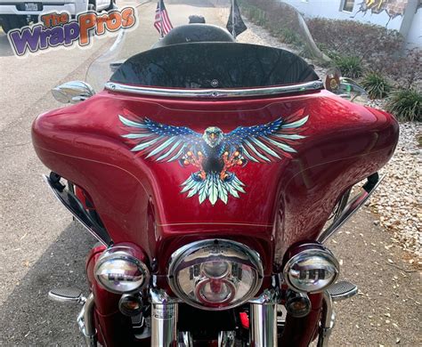 American Flag Eagle Motorcycle Decal Bb Graphics And The Wrap Pros