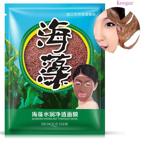 Bioaqua Natural Seaweed Particles Face Mask Moisturizing Hydrating Contractive Pore Algae Seed