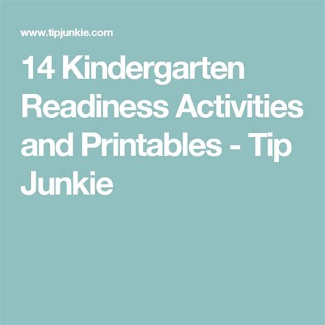 14 Kindergarten Readiness Activities {free Printable} Kindergarten Readiness Activities