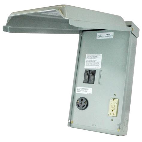 Ge 100 Amp 2 Space 2 Circuit 240 Volt Unmetered Rv Outlet Box With 30