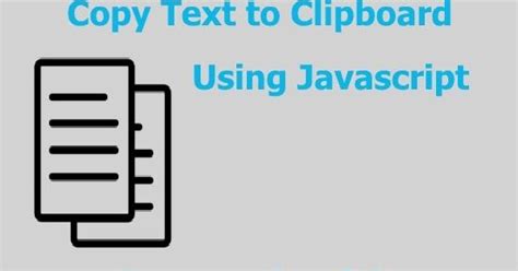 Function copystringtoclipboard ( str ) {. Copy Text to Clipboard Using Javascript | Copy text ...