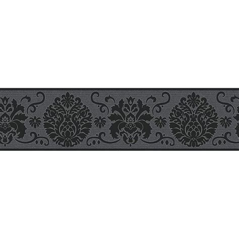 Fdb07502s Black Campbell Peel And Stick Border By Fine Décor Peel