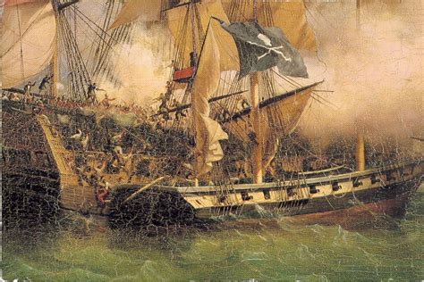 Filepainting Of A Pirate Ship After 1852 After Ambroise Louis