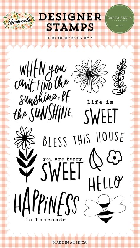 Homemade Be The Sunshine Stamp Set Echo Park Paper Co