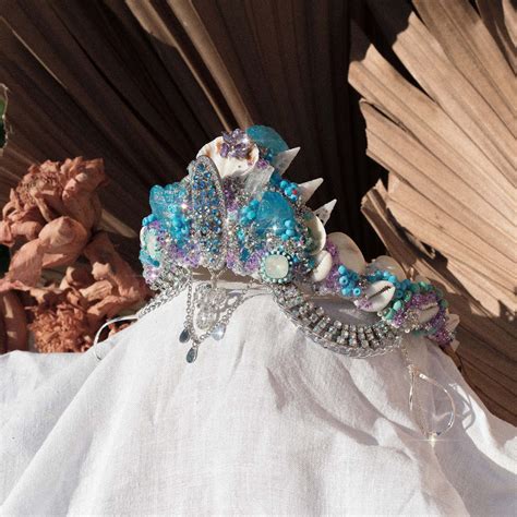 Aurora Blue Mermaid Crown — Summers Dreaming Mermaid Crowns
