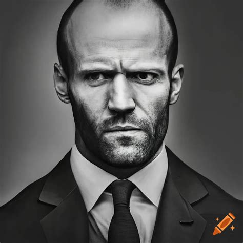 Detailed Portrait Of Jason Statham In A Suit