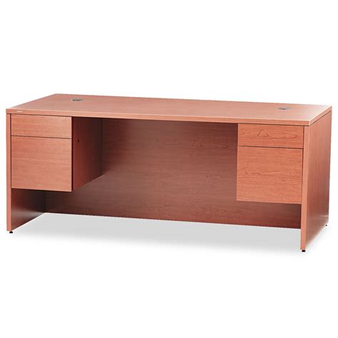 10500 Series Double Pedestal Desk 72 X 36 X 295 Bourbon Cherry Burris Inc