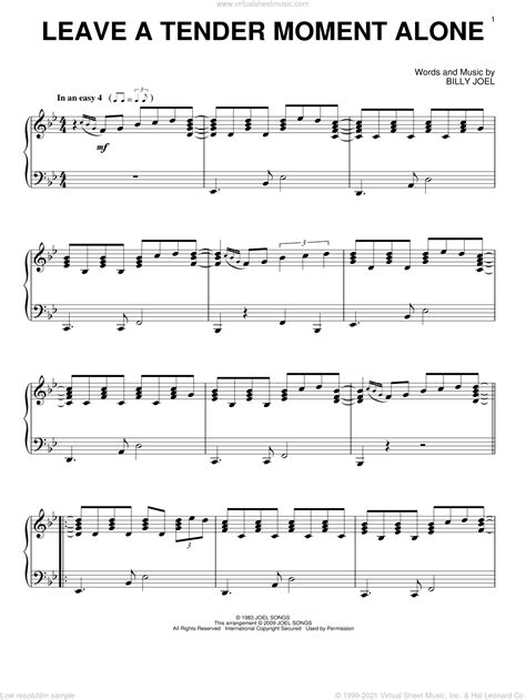 Leave A Tender Moment Alone Sheet Music For Piano Solo Pdf
