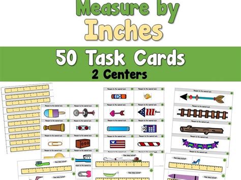 Measure By Inches Task Cards Teaching Resources
