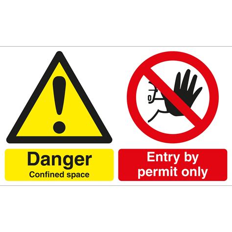 Danger Confined Space Entry By Permit Only Sign First Safety Signs