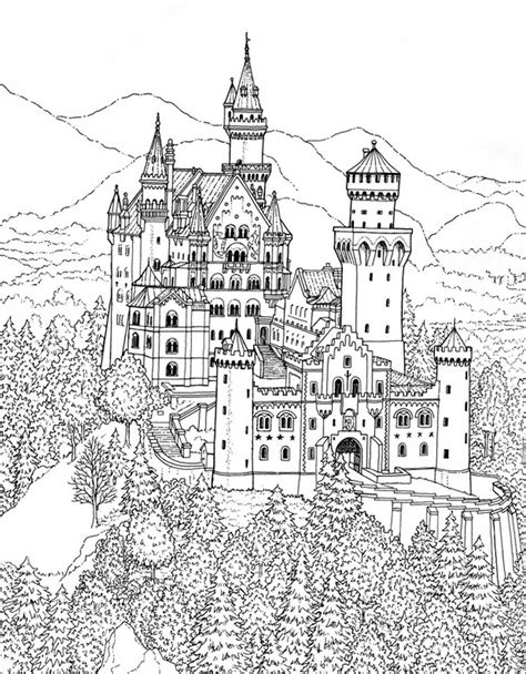 20 Free Printable Castle Coloring Pages