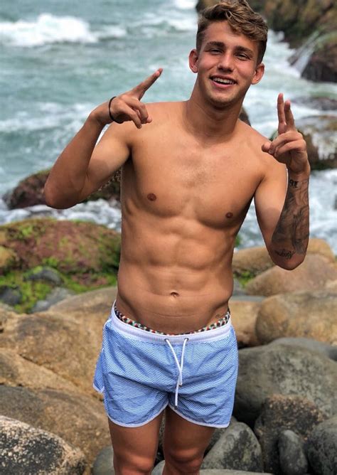 Footballer Marcinho Velasco Shirtless On Beach Holiday Fit Males