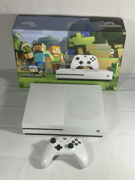 Microsoft Xbox One S 500gb White Minecraft Console For Sale Online Ebay