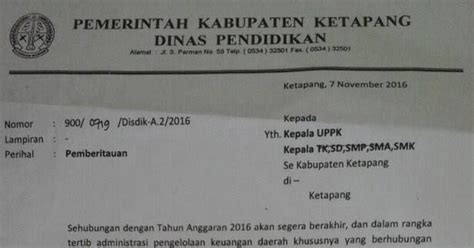 Guru Peduli Surat Pemberitahuan Dari Pemerintahan Kabupaten Dinas