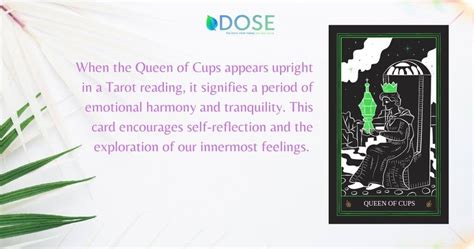 The Meaning Of The Queen Of Cups Tarot Card DOSE