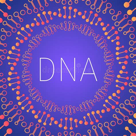 Neon Helix Of Human Dna Molecule Science Concept Abstract Vector