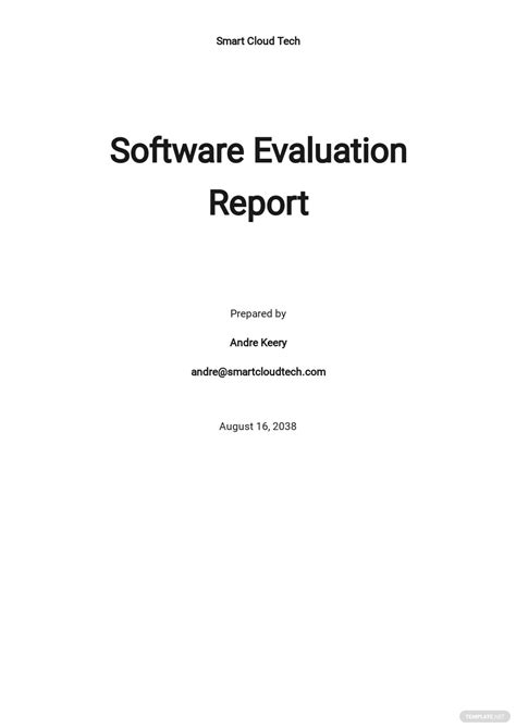 Software Report Template