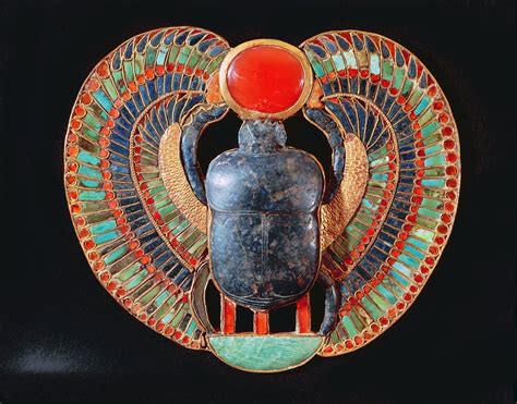 Scarab Pectoral From The Tomb Of Tutankhamun In The Valley Of The