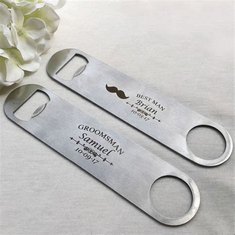110pcs Personalized Engraved Stainless Steel Beer Bottle Opener