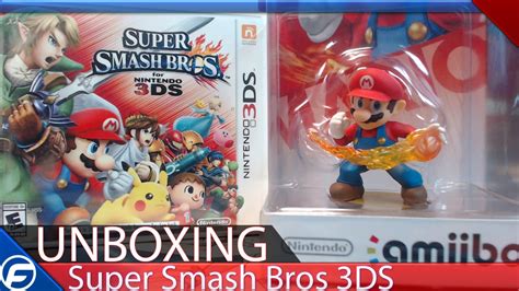 Super Smash Bros 3ds Mario Amiibo Unboxing Youtube