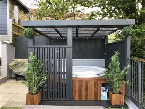 Garden looking a bit tired but short of time or cash? Image result for modern hot tub gazebo for snow | Hot tub ...