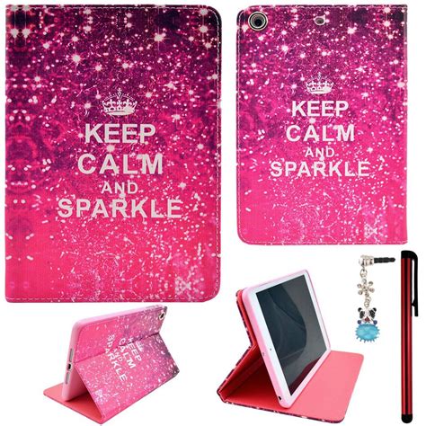 Keep Calm And Sparkle Cute Ipad Mini Case For Girls Ancerson Colorful Stylish Printed Series