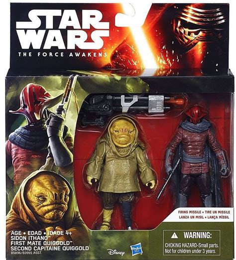 Star Wars The Force Awakens Sidon Ithano First Mate Quiggold 375 Action Figure 2 Pack Hasbro