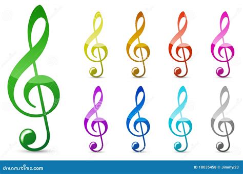 Color Music Note Stock Illustration Illustration Of Generic 18035458