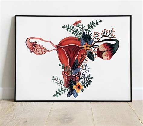 Baarmoeder Kunst Aan De Muur Feministisch Feministisch Etsy Nederland Uterus Art Feminist