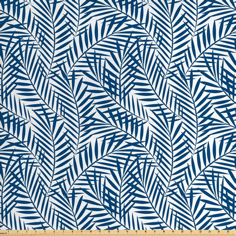 Navy Blue Fabric By The Yard Tropical Rainforest Inspirations Blue