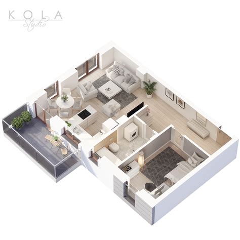 Photo Realistic 3d Floor Plans Gallery Area By Autodesk