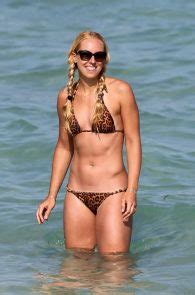 Sabine Lisicki Wearing A Bikini On The Beach In Miami
