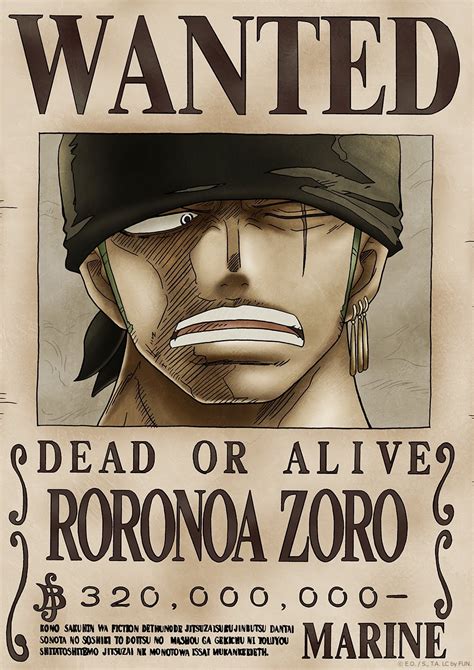 Buy One Piece Wanted Poster Zoro New World At Ubuy Hong Kong