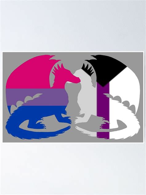 Bi Demisexual Pride Dragons Poster By Shaneisadragon Redbubble