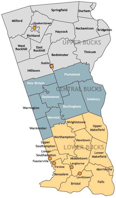 27 Bucks County Pa Map Maps Database Source