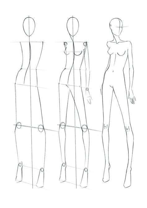 3 4 Step By Step Figure Drawing Fashion Figure Drawing Fashion Model