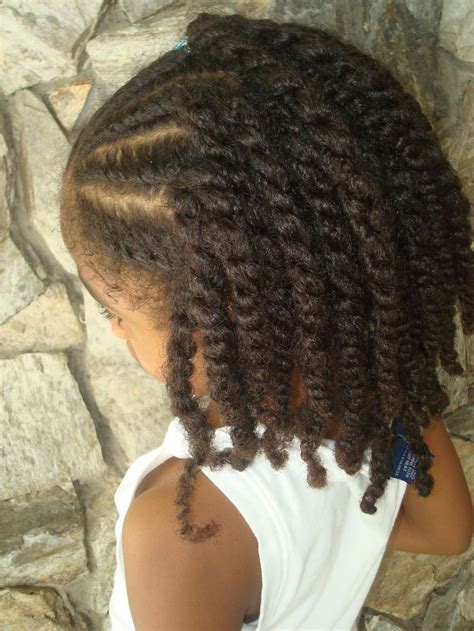 Doing flat twists on natural hair can sometimes offer more defined curls that doing individual twists. Two Strand Twists Hairstyles For Little ... in 2020 ...