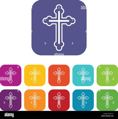 Crucifix Icons Set Stock Vector Image And Art Alamy