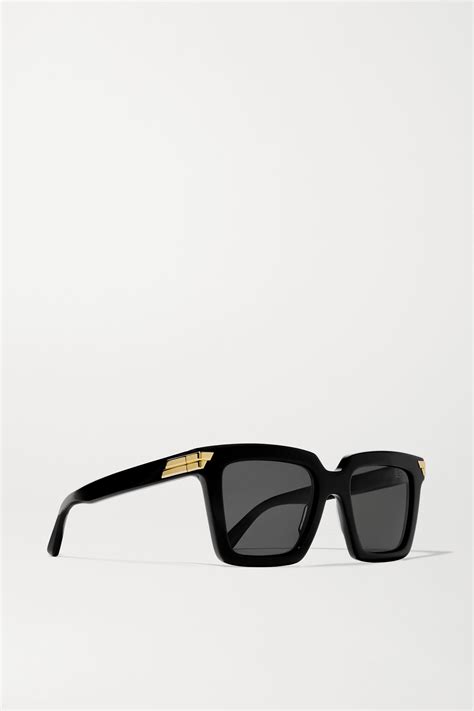 Black Oversized Square Frame Acetate Sunglasses Bottega Veneta Net A Porter