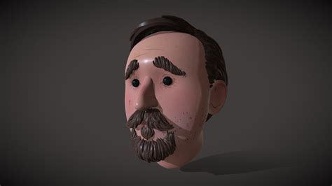 Beard Man Stylized Head Download Free 3d Model By Darvindar C2feefa