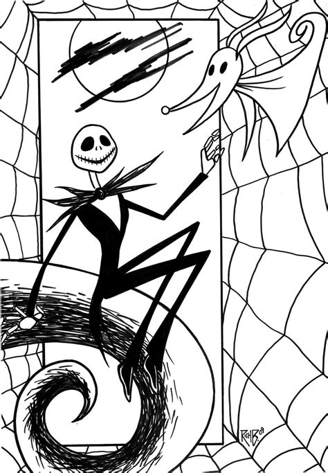 Nightmare Before Christmas Coloring Pages Free Printable